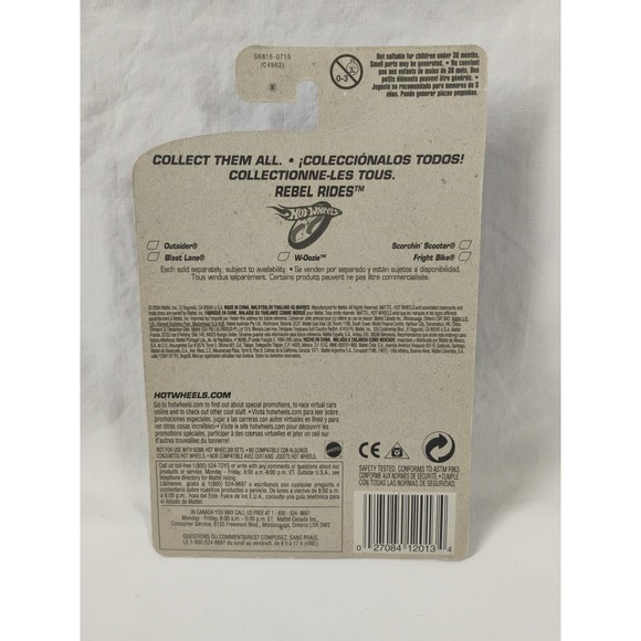 2005 Hot Wheels #079 Rebel Ride Scorchin' Scooter Motorcycle - Picture 3 of 3